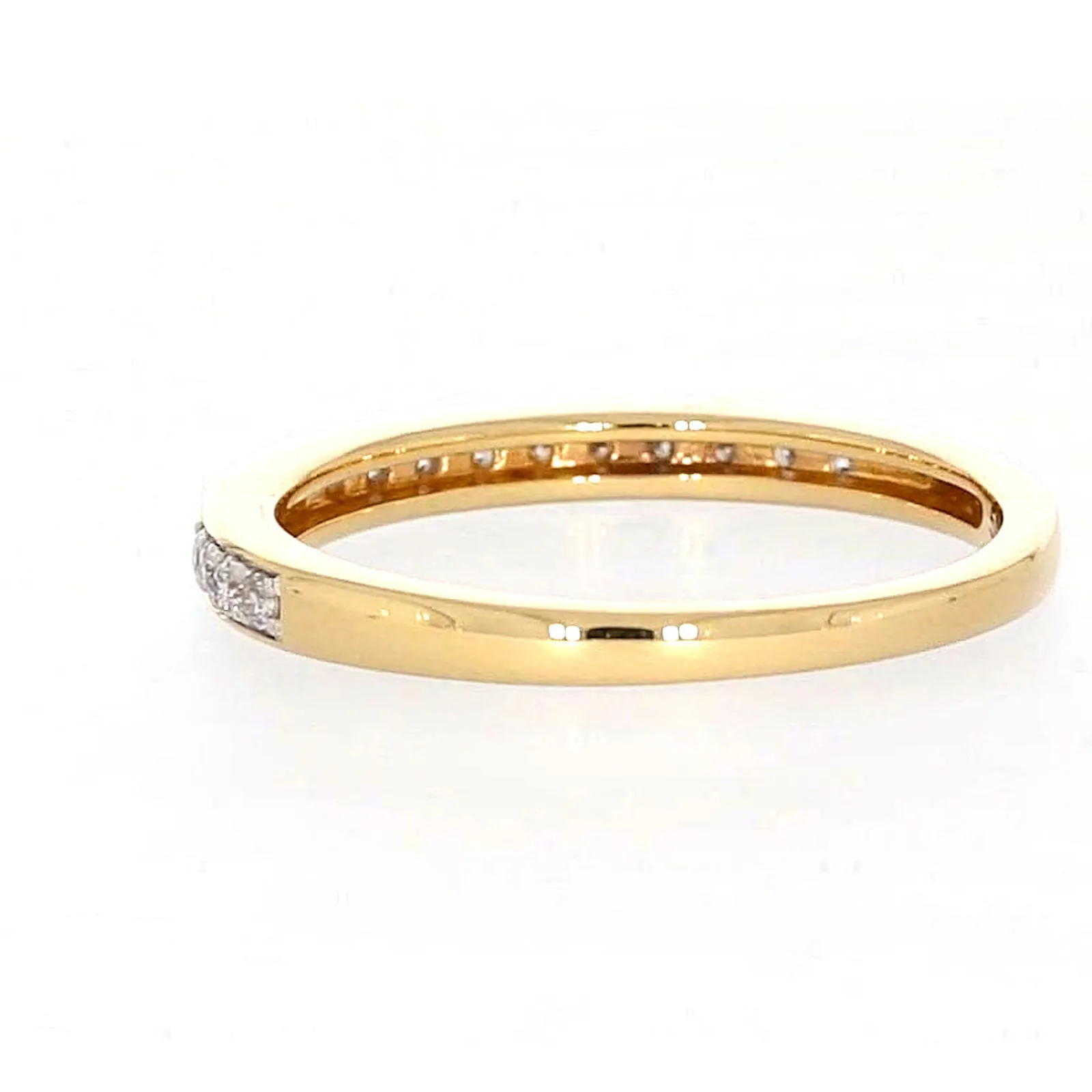 New York 14ct Yellow Gold Round Brilliant Cut 1/4 Carat tw of Diamonds Ring