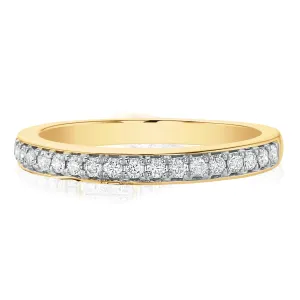 New York 14ct Yellow Gold Round Brilliant Cut 1/4 Carat tw of Diamonds Ring