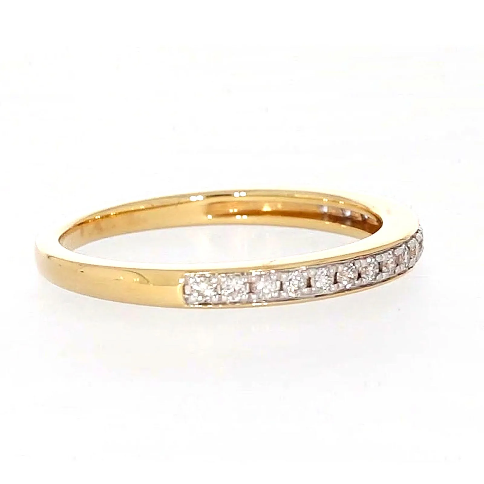 New York 14ct Yellow Gold Round Brilliant Cut 1/4 Carat tw of Diamonds Ring