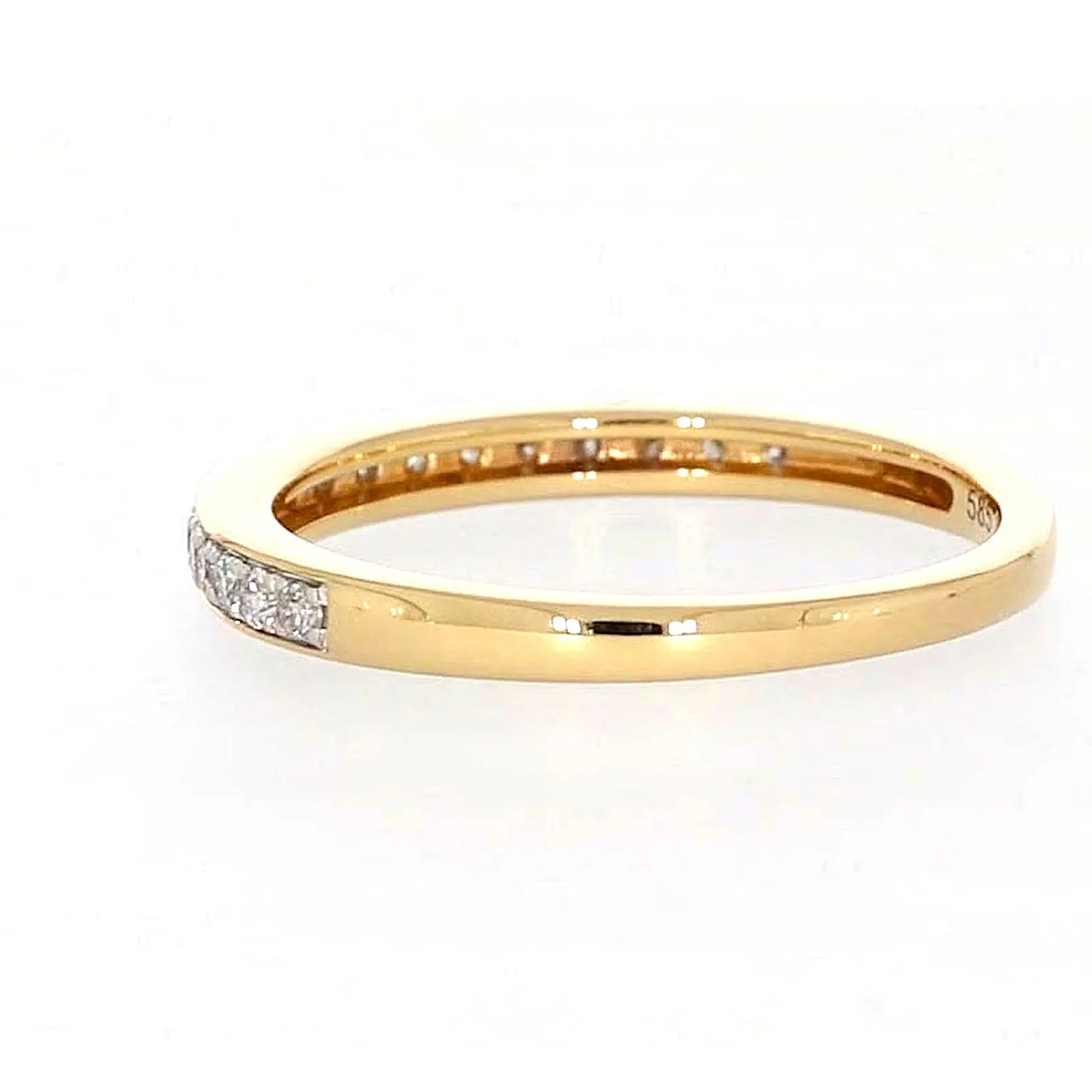 New York 14ct Yellow Gold Round Brilliant Cut 1/4 Carat tw of Diamonds Ring