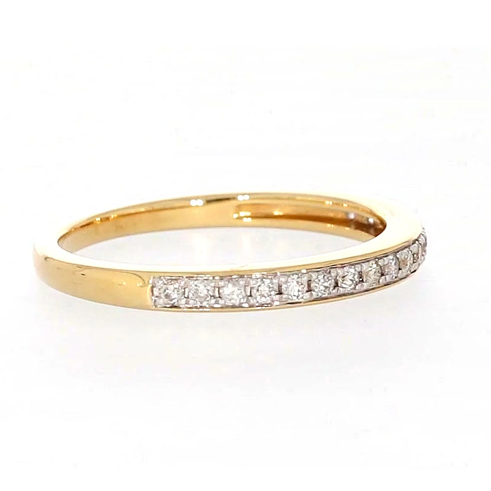 New York 14ct Yellow Gold Round Brilliant Cut 1/4 Carat tw of Diamonds Ring