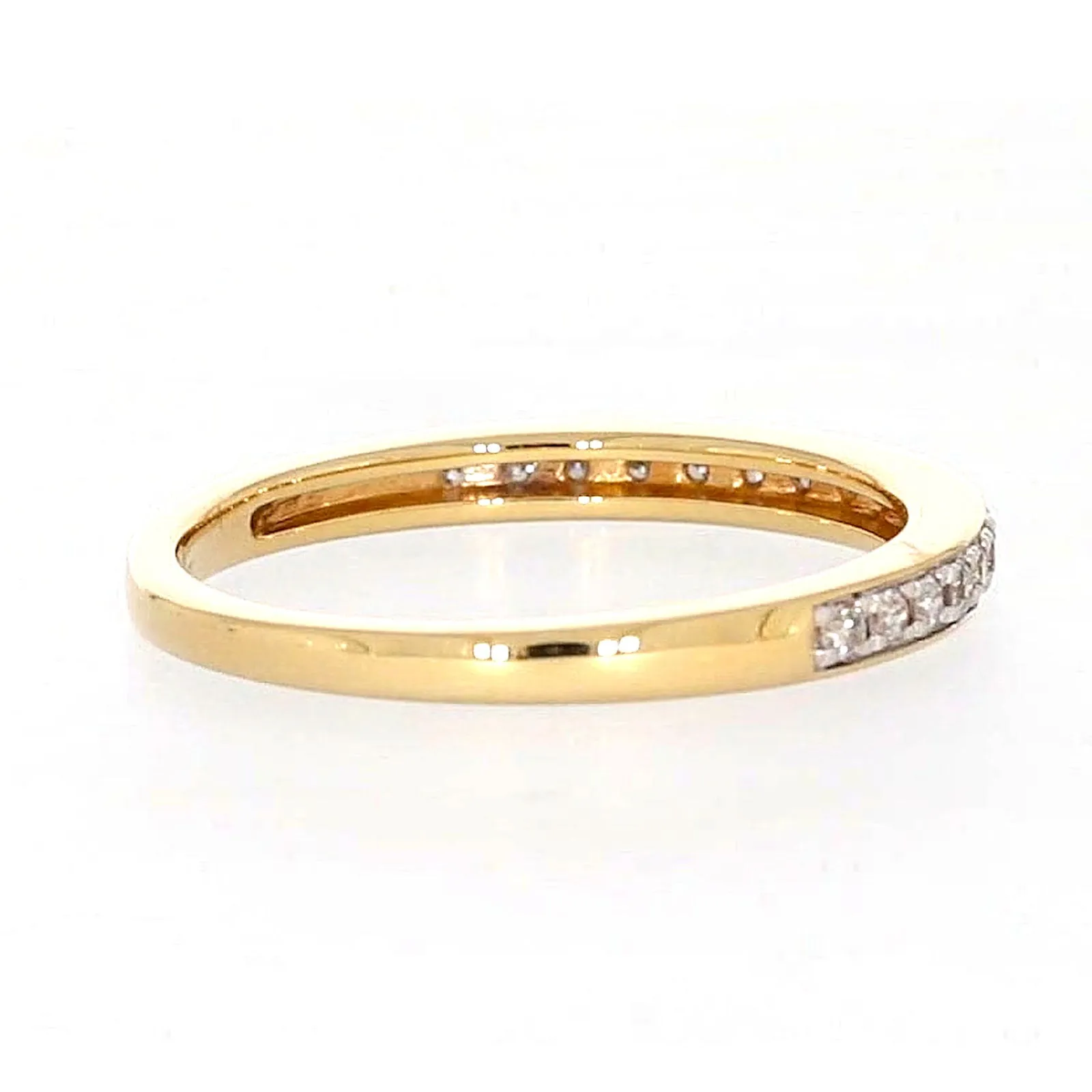 New York 14ct Yellow Gold Round Brilliant Cut 1/4 Carat tw of Diamonds Ring