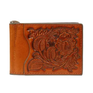 Nocona Men's Pro Series Brown Floral Tooled Money Clip N5438808