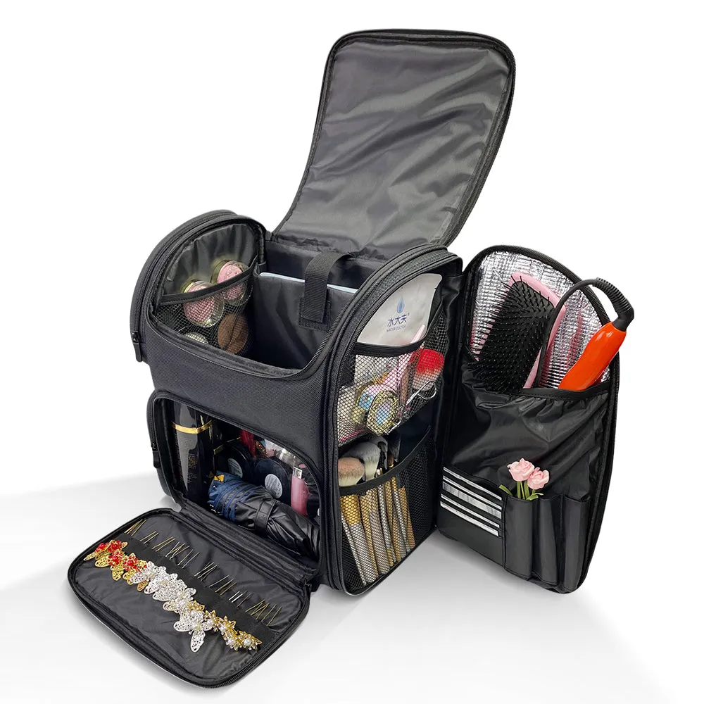 Nylon Makeup Backpack with Pouch