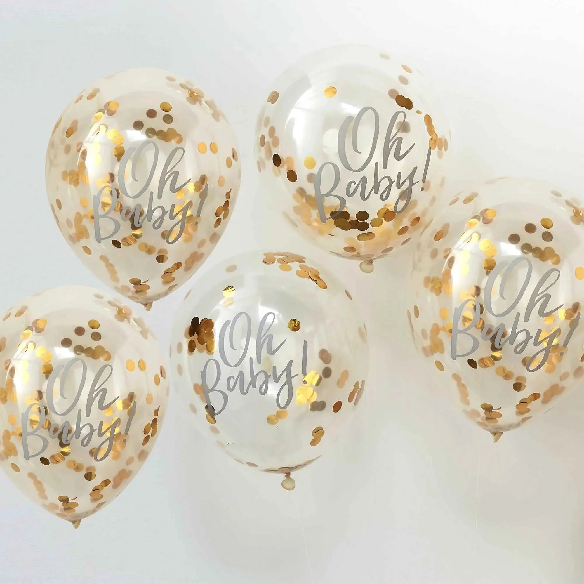 Oh Baby! Gold Confetti Balloons
