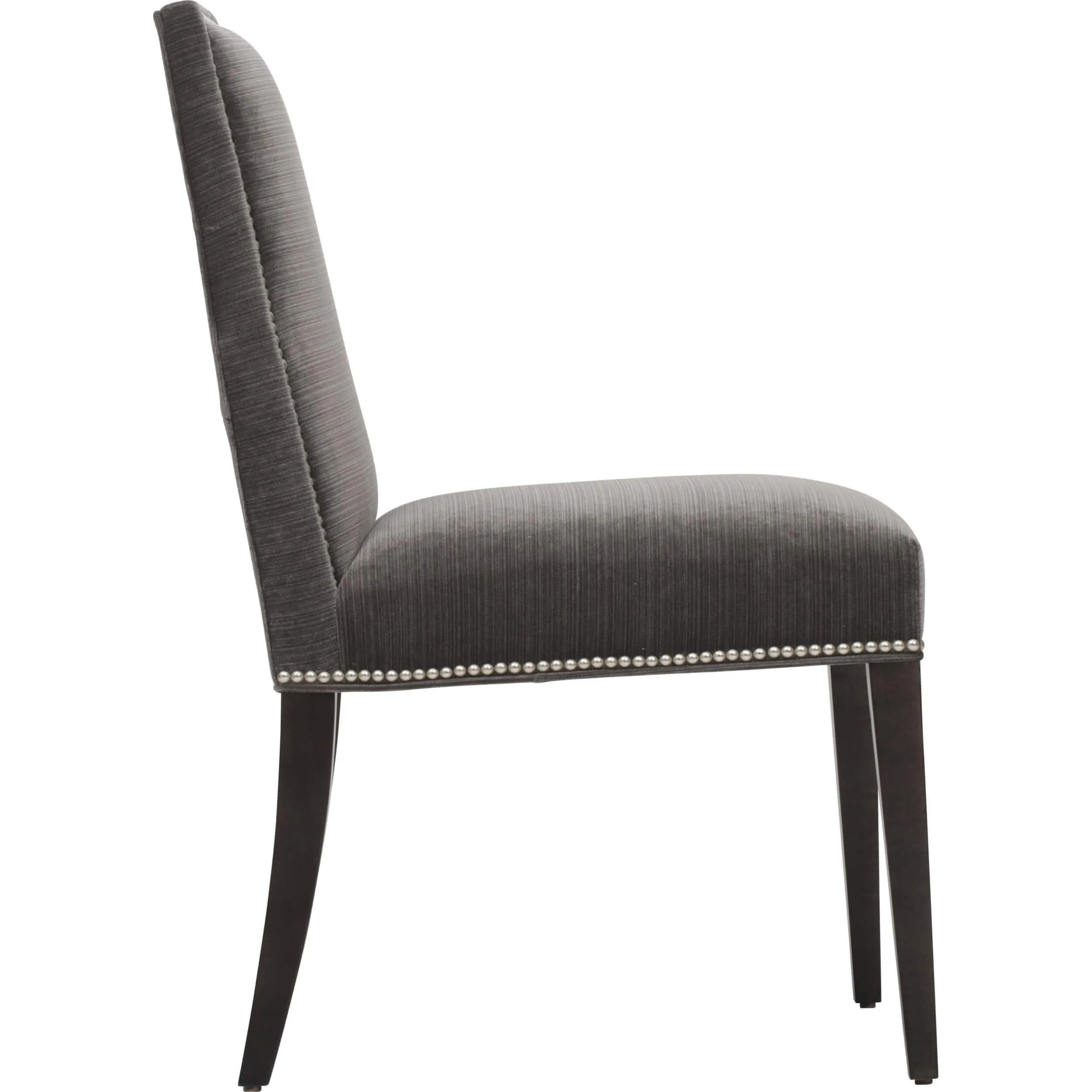 Oliver Side Chair, Valhalla Pewter, Pewter Nailheads