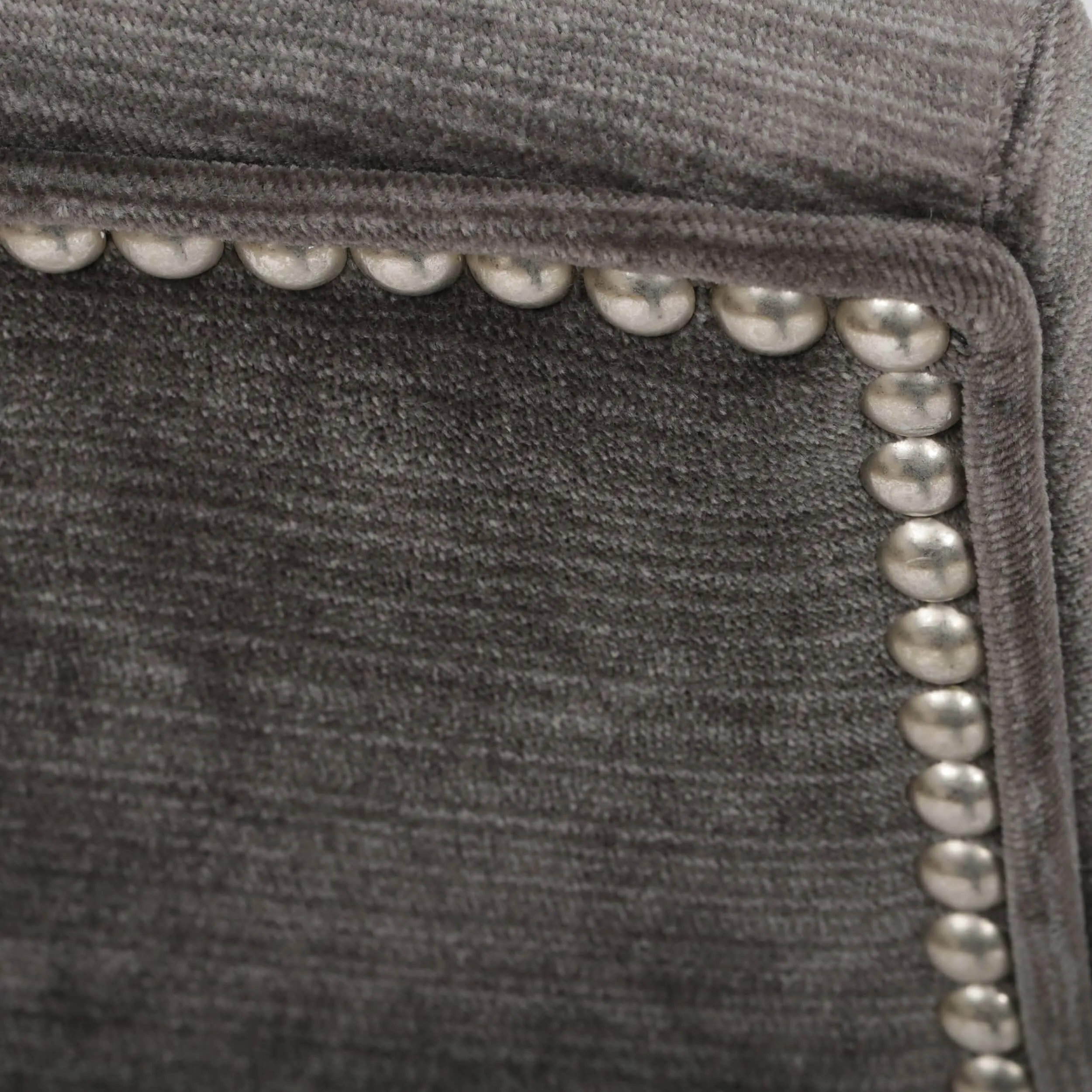 Oliver Side Chair, Valhalla Pewter, Pewter Nailheads