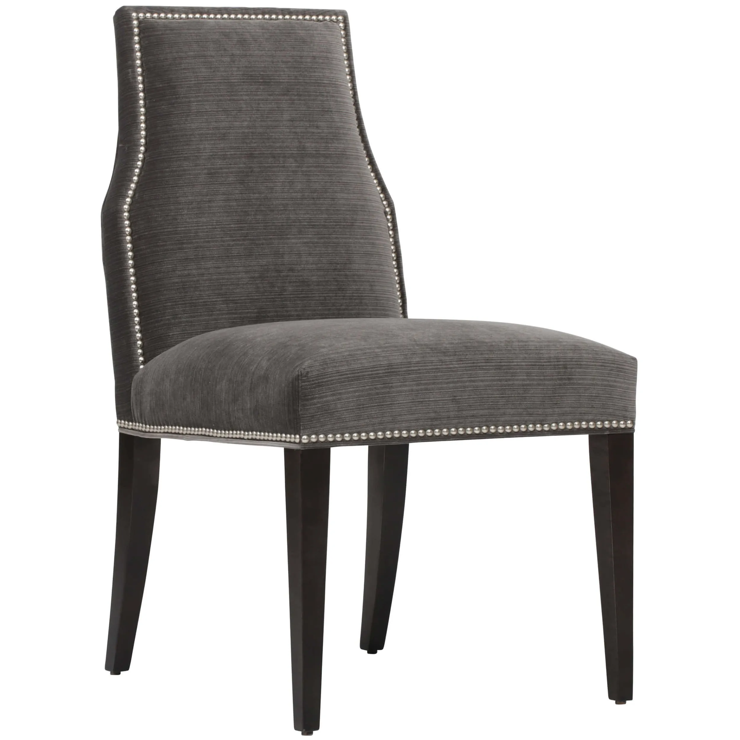 Oliver Side Chair, Valhalla Pewter, Pewter Nailheads