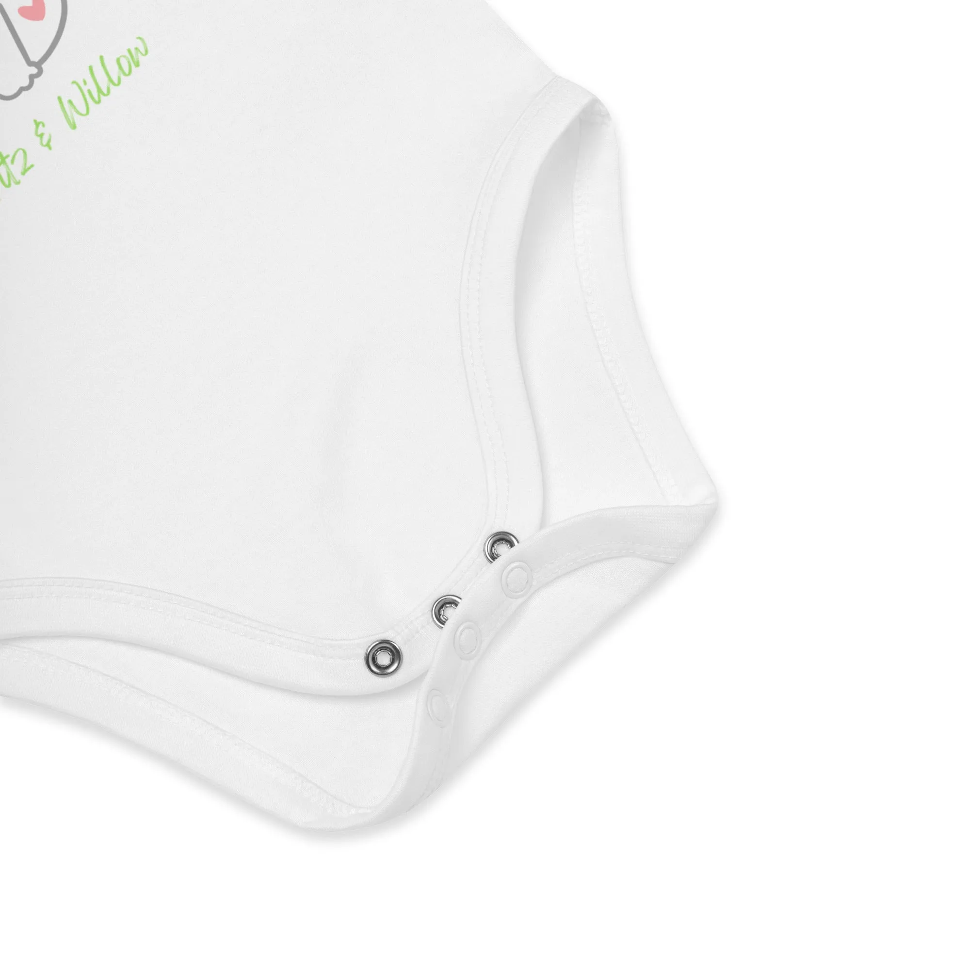 Organic cotton baby bodysuit, Flower Power