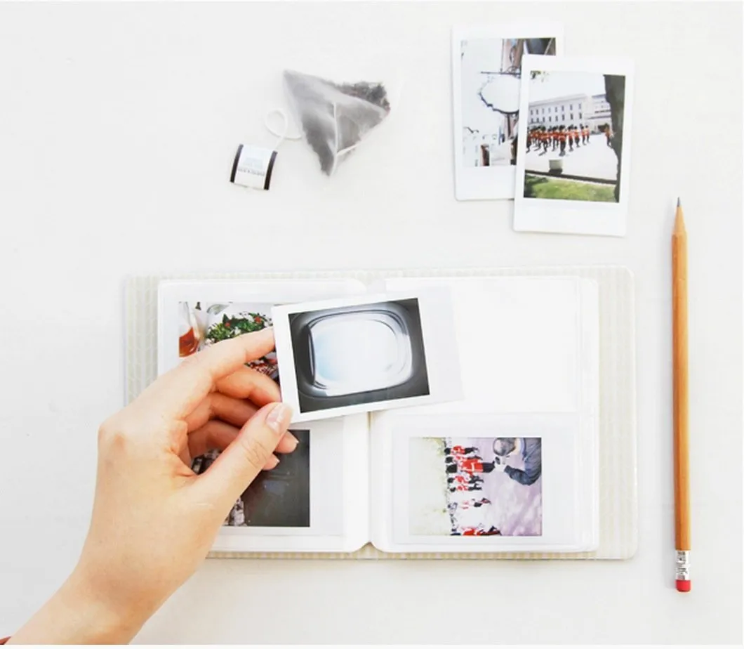 Pieces Of Moment Mini Book Album Instax Mini 7s 8 25 50s 90 / Instax SP-1/ Polaroid (64 Photos, Pink)