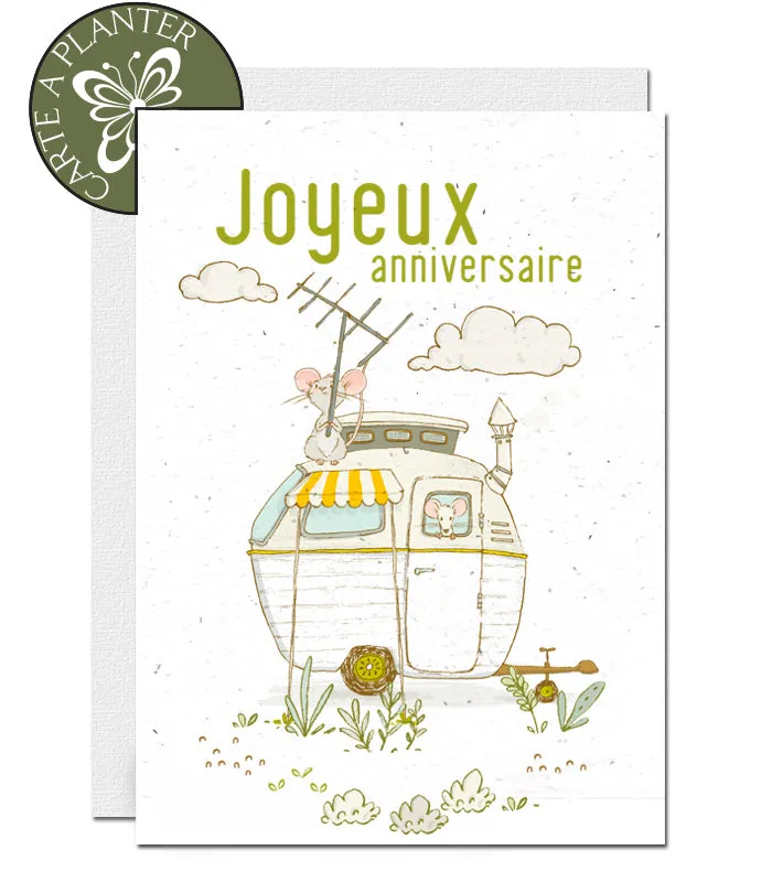 Plantable Birthday Card - Camper