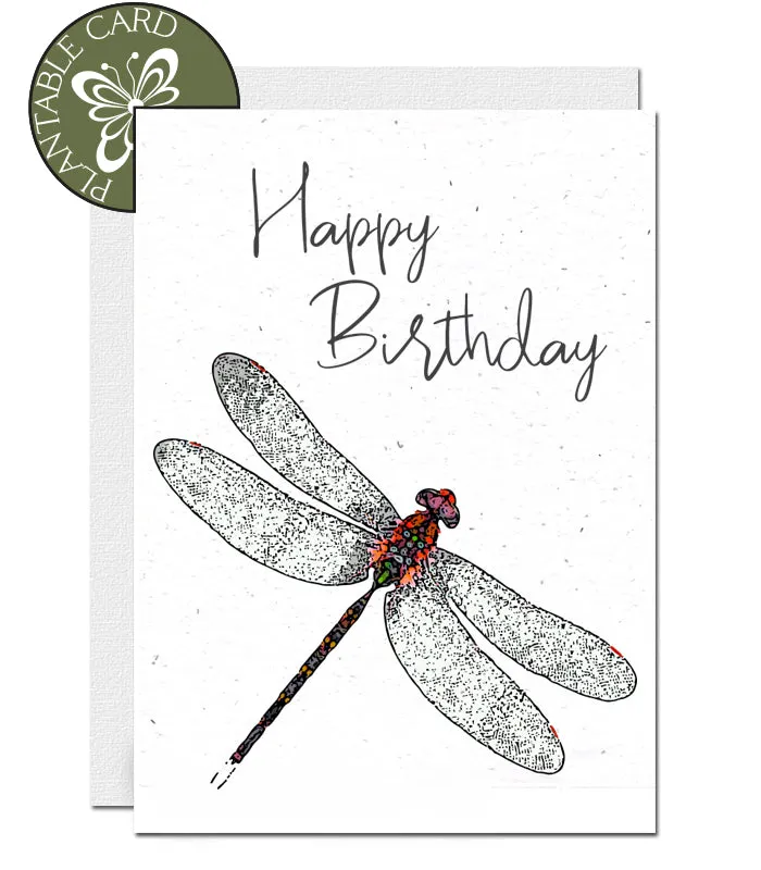 Plantable Birthday Card - Dragonfly