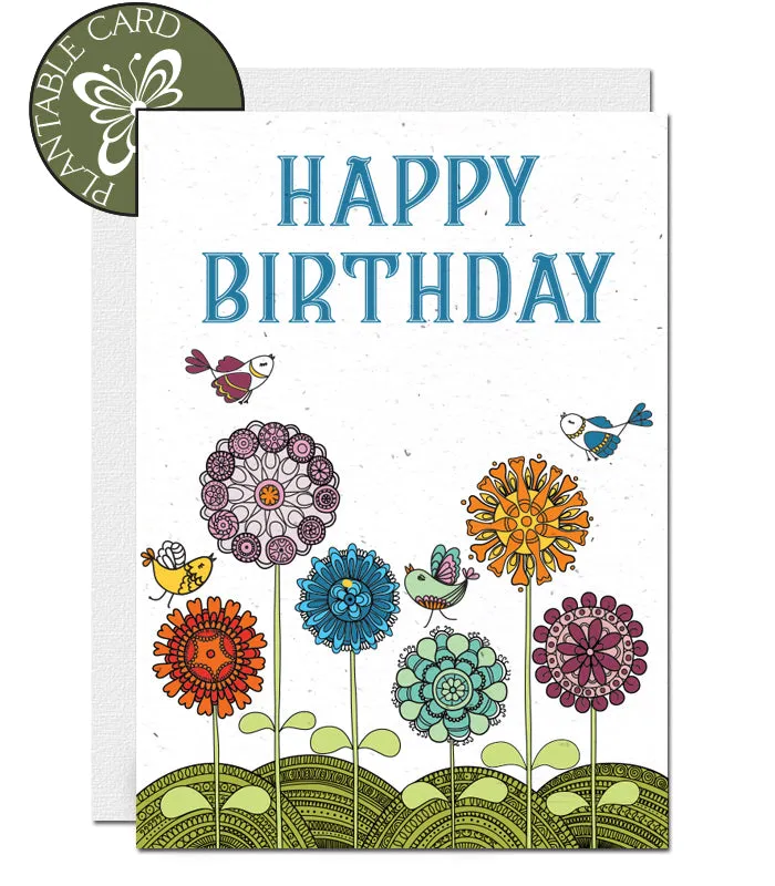 Plantable Birthday Card - Meadow