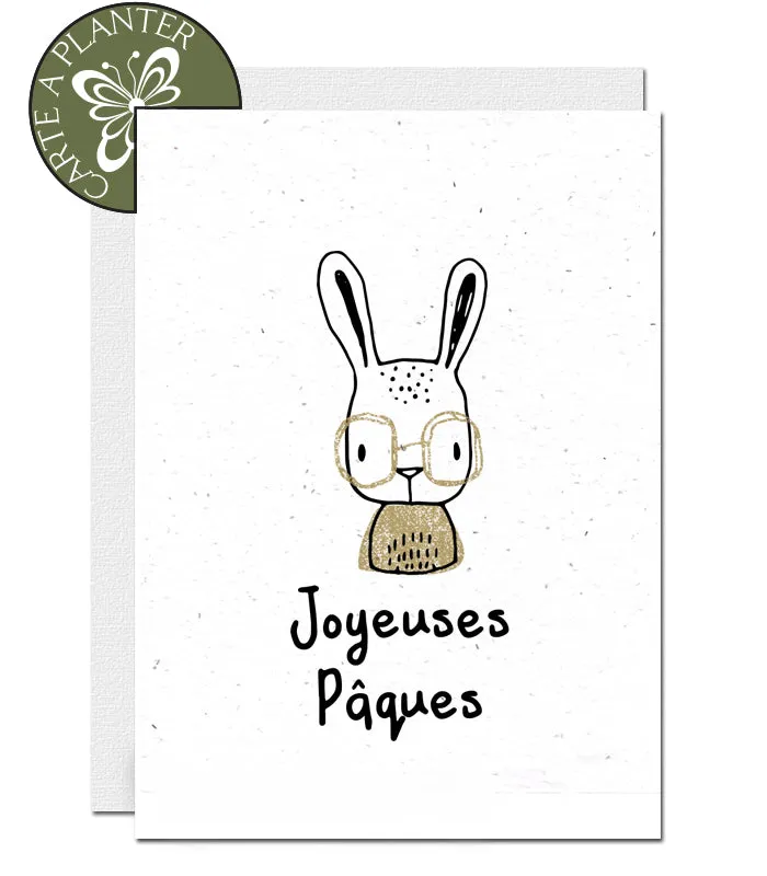 Plantable Easter Card - Golden Rabbit