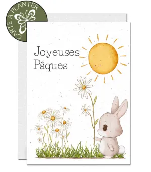 Plantable Easter Card - Rabbit with Flower