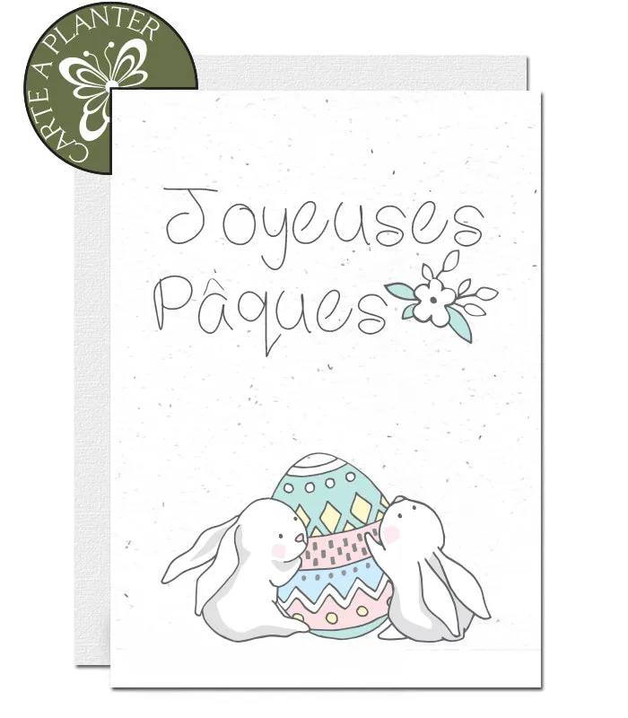 Plantable Easter Card - Rabbits