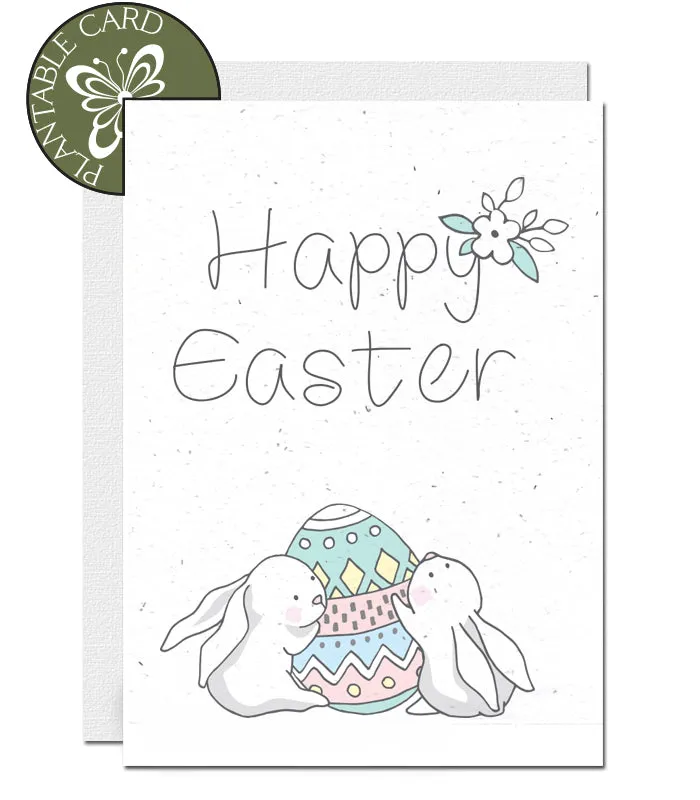Plantable Easter Card - Rabbits