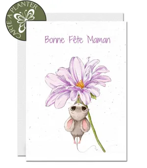 Plantable Mother's Day Card - Mouse & Flower