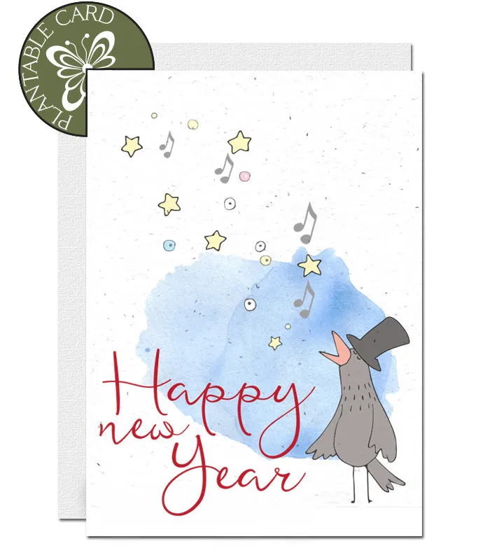 Plantable New Year Card - Songbird