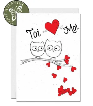Plantable Valentines Day Card - Owls