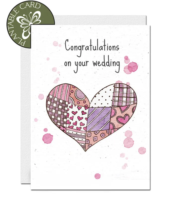 Plantable Wedding Card - Love Heart