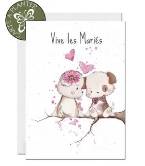 Plantable Wedding Card - Patchwork Dogs