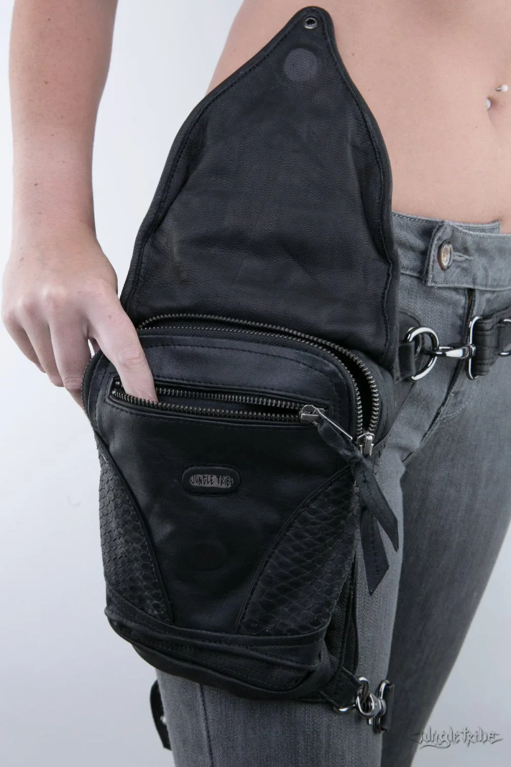 PREDATOR PREY Post Apocalyptic Leather Holster Shoulder and Hip Bag