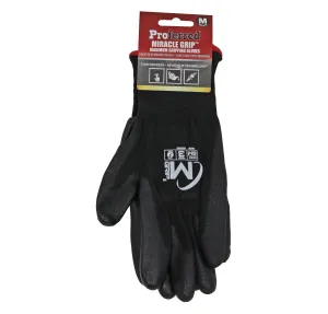 Proferred Industrial Gloves 3 pack - Black PU Coating / Black Nylon