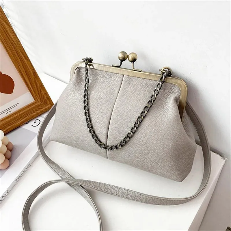 PU Shoulder Bag  Clip Clutch Retro Crossbody Bag