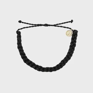Pura Vida Solid Braided Bracelet - Black