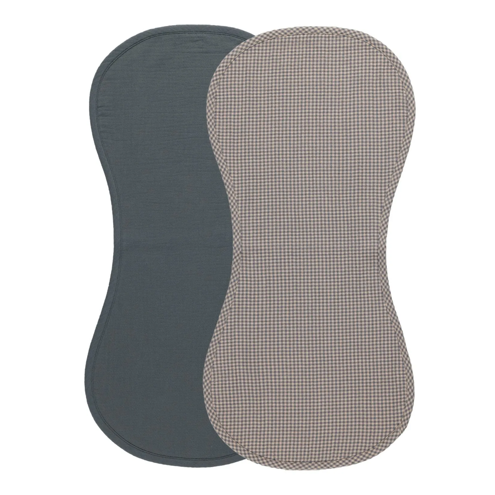 Quincy Mae - Organic Burp Cloth (2-pack) - Indigo Gingham