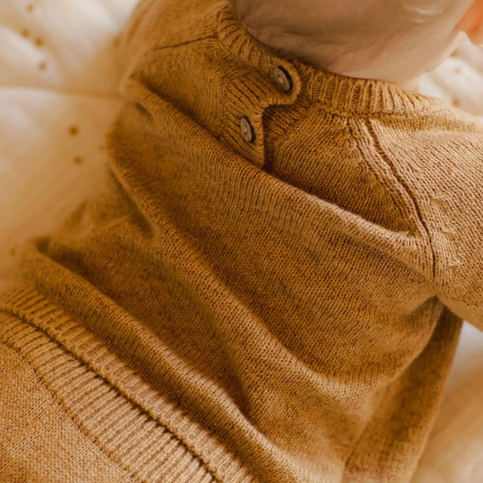 Quincy Mae - Organic Knit Sweater - Speckled Golden