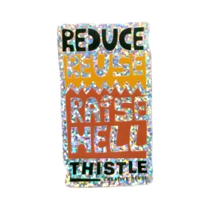 Raise Hell Glitter Sticker