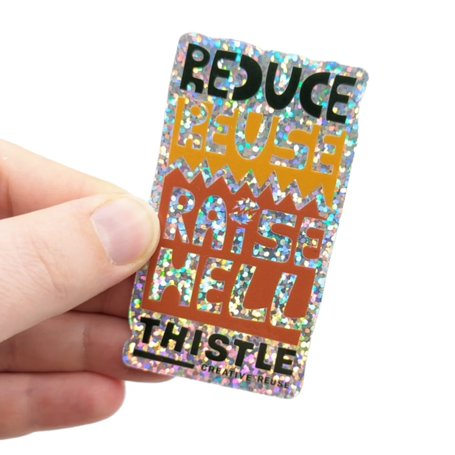 Raise Hell Glitter Sticker