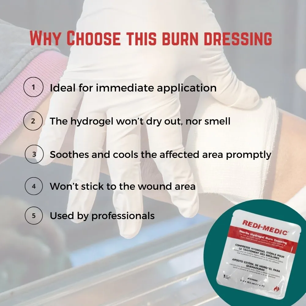 Redi-Medic 10.2x10.2-cm / 4x4-in 1 pc Sterile Burn Dressing