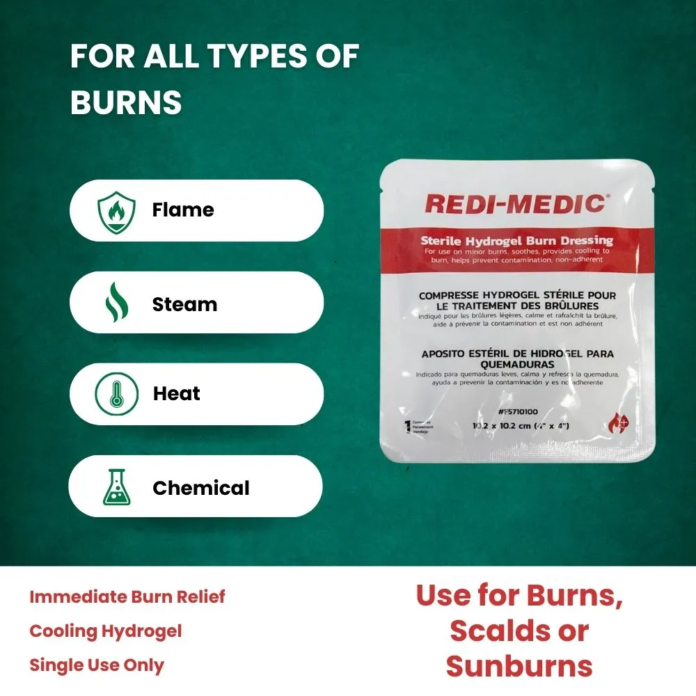 Redi-Medic 10.2x10.2-cm / 4x4-in 1 pc Sterile Burn Dressing
