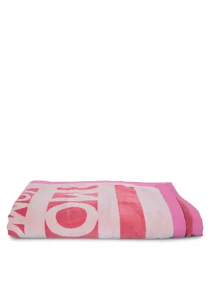 Red/white logoed beach towel