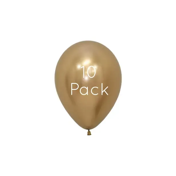 Reflex Gold Mini Balloons - 10 Pkt
