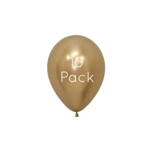 Reflex Gold Mini Balloons - 10 Pkt