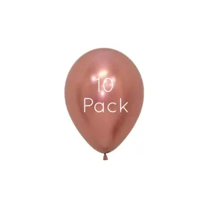 Reflex Rose Gold Mini Balloons - 10 Pkt