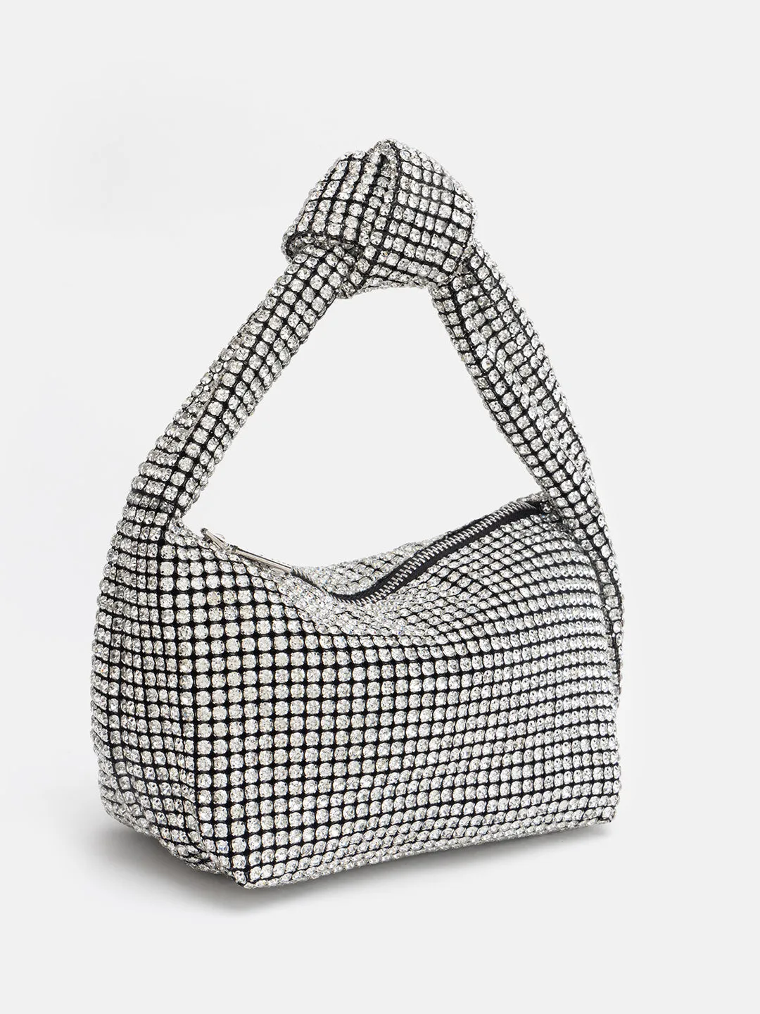 Rhinestone Knot Hobo Bag