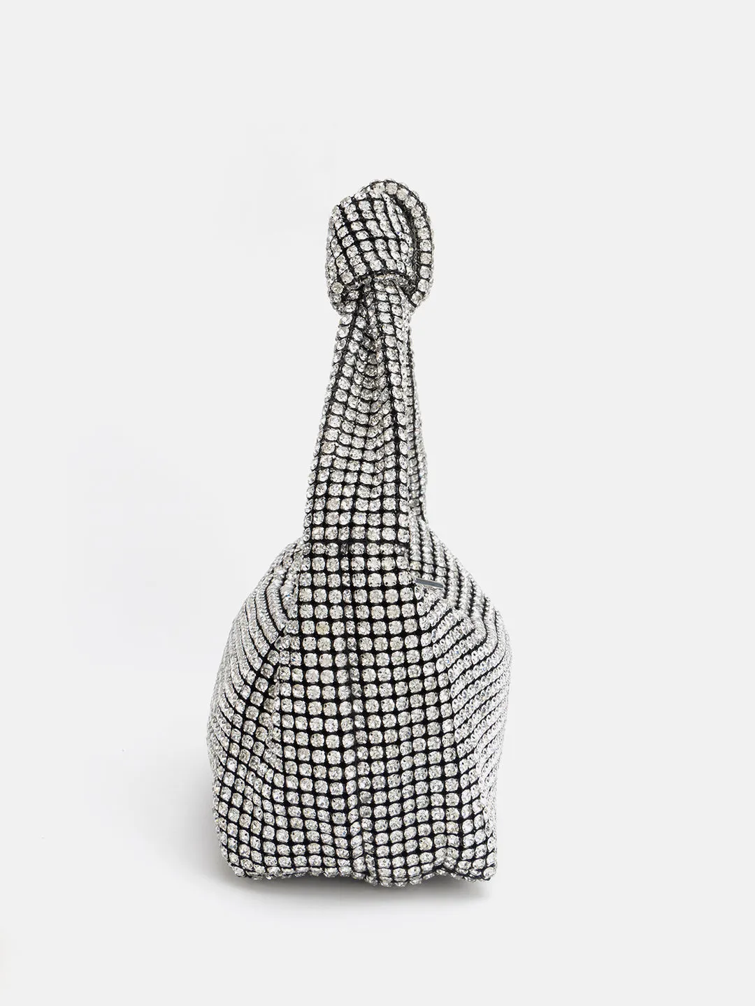 Rhinestone Knot Hobo Bag