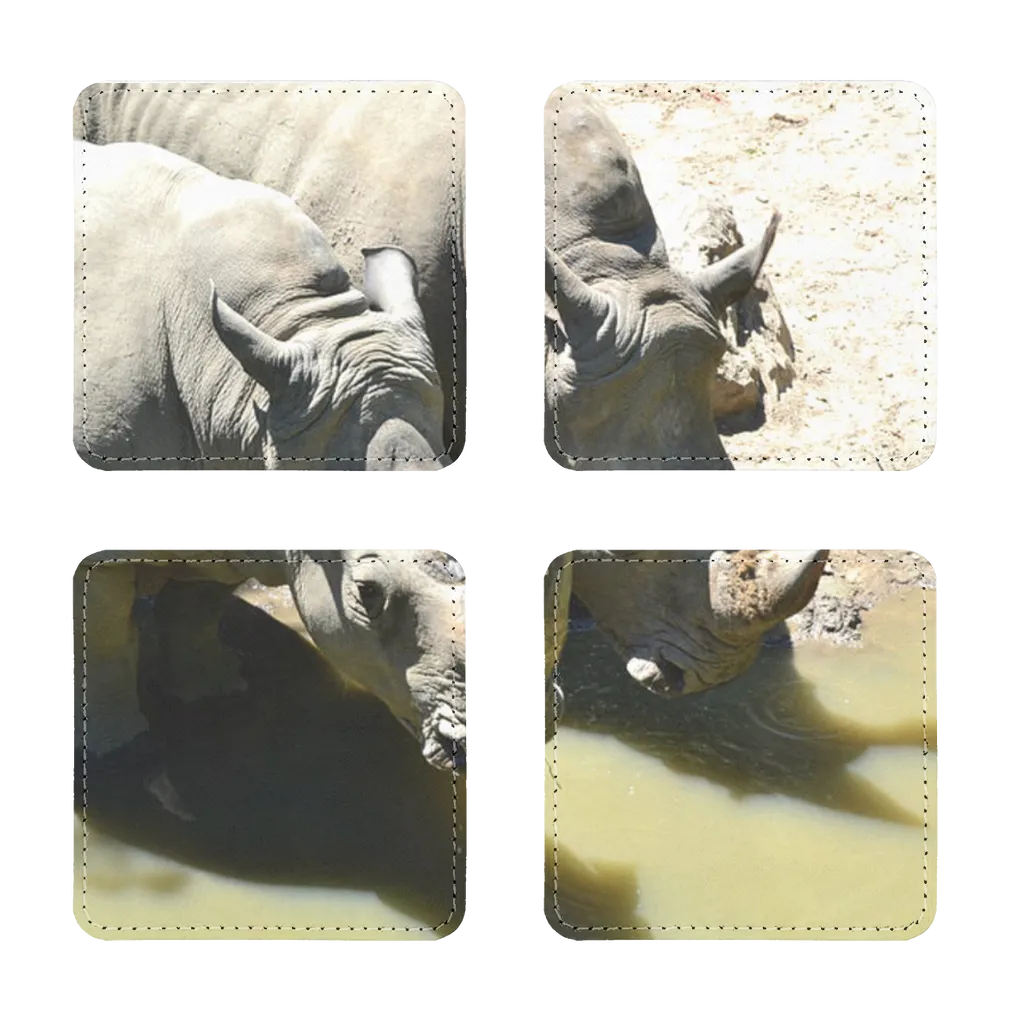 Rhinos Sublimation Coasters Pack of Four