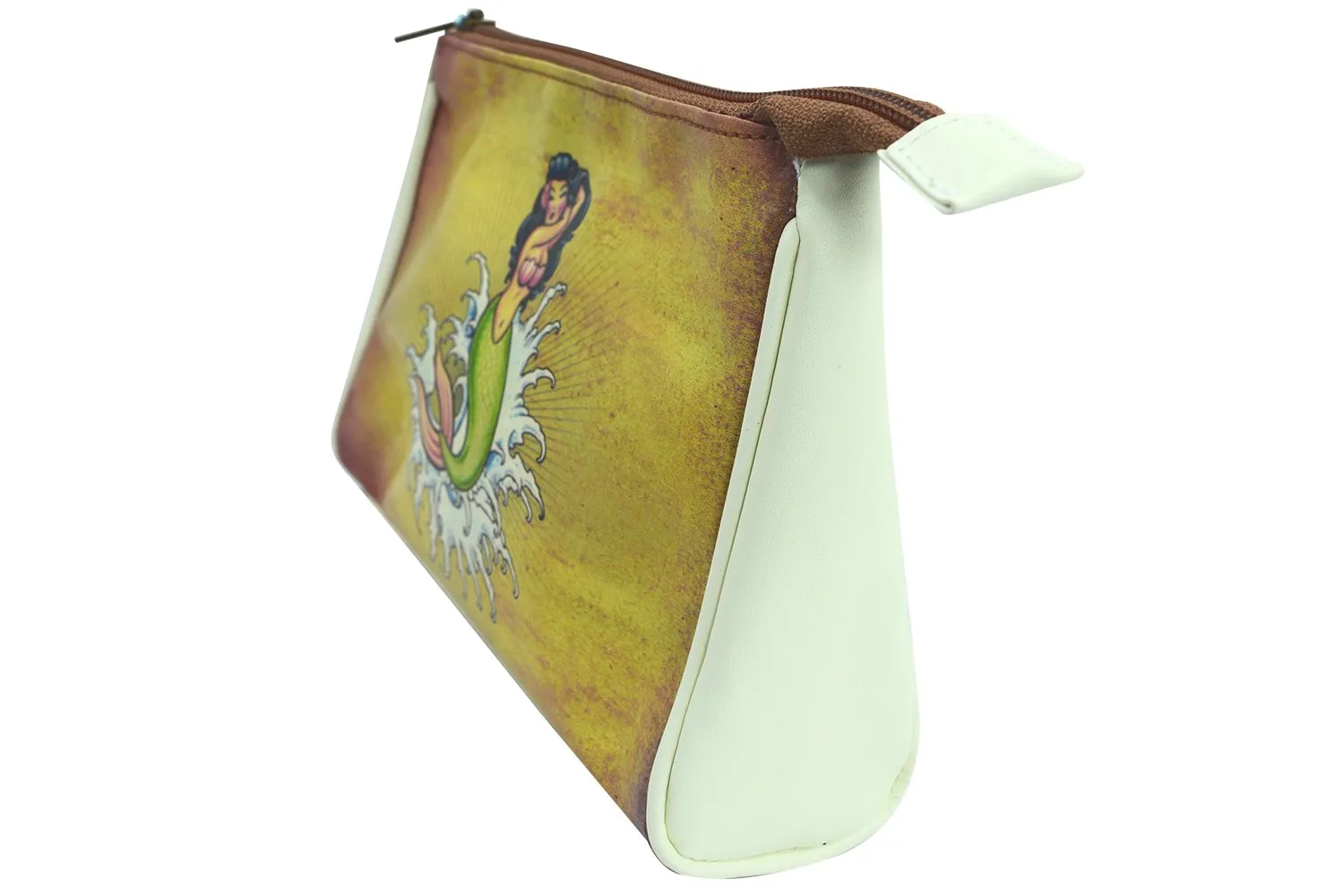 Rockabilly Vintage Tattoo Mermaid Makeup Pouch
