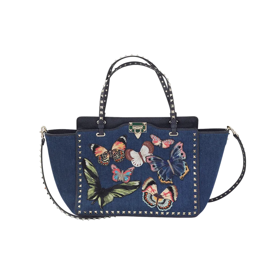 Rockstud Medium Butterfly Tote