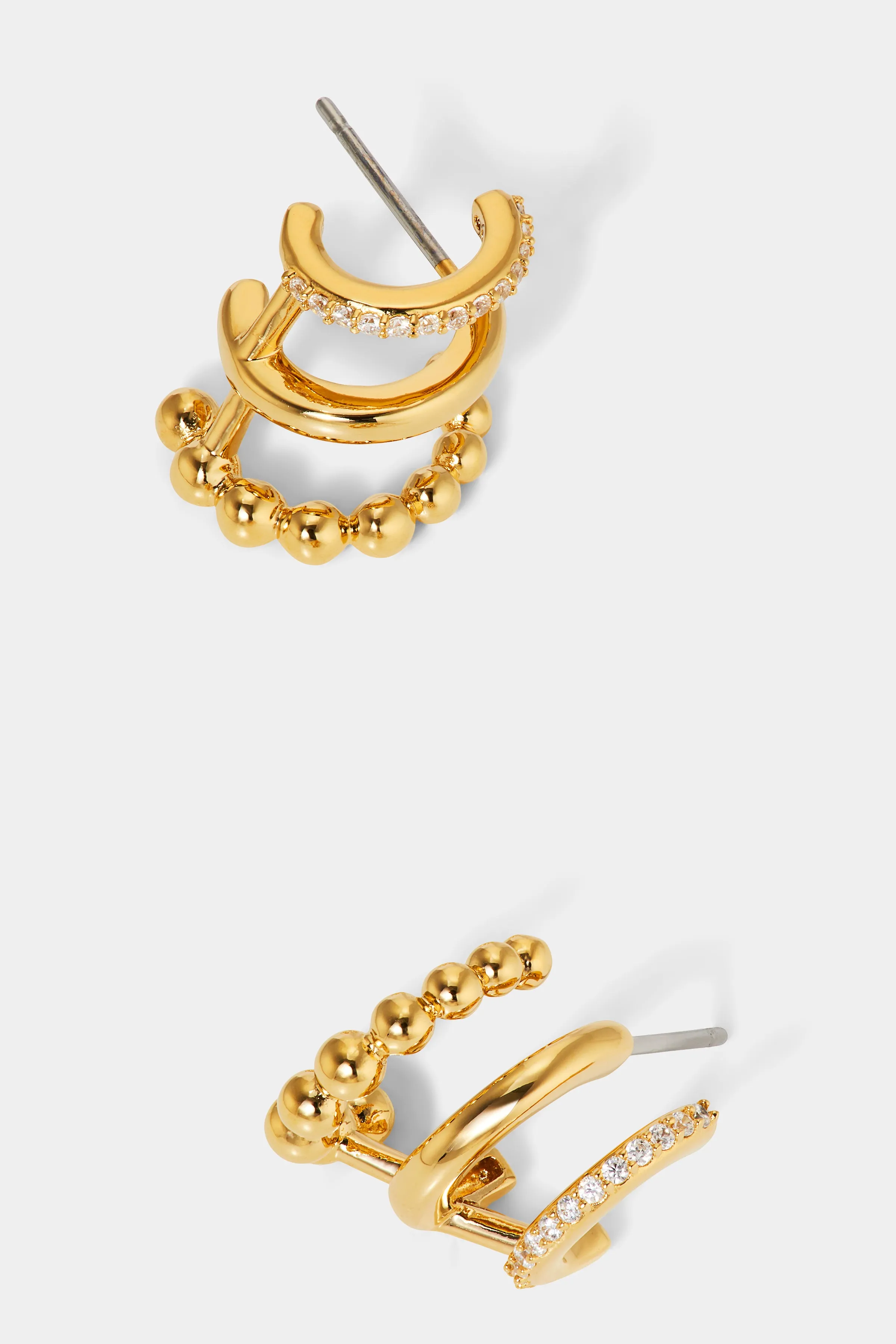 ROSALIA ILLUSION C HOOP EARRINGS