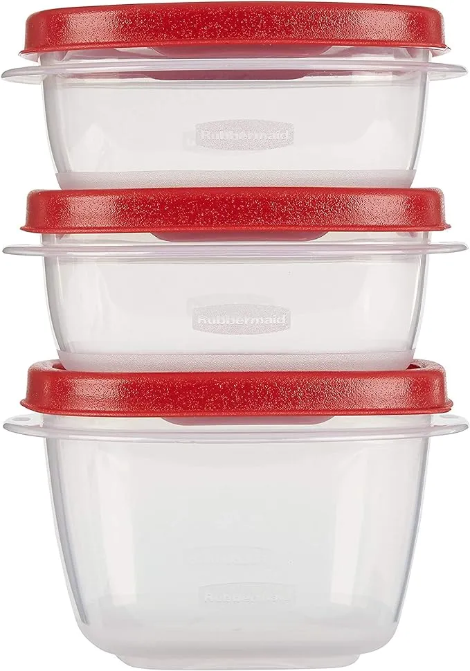 Rubbermaid Easy Find Lids Food Storage Containers – Red – 6-Piece Set