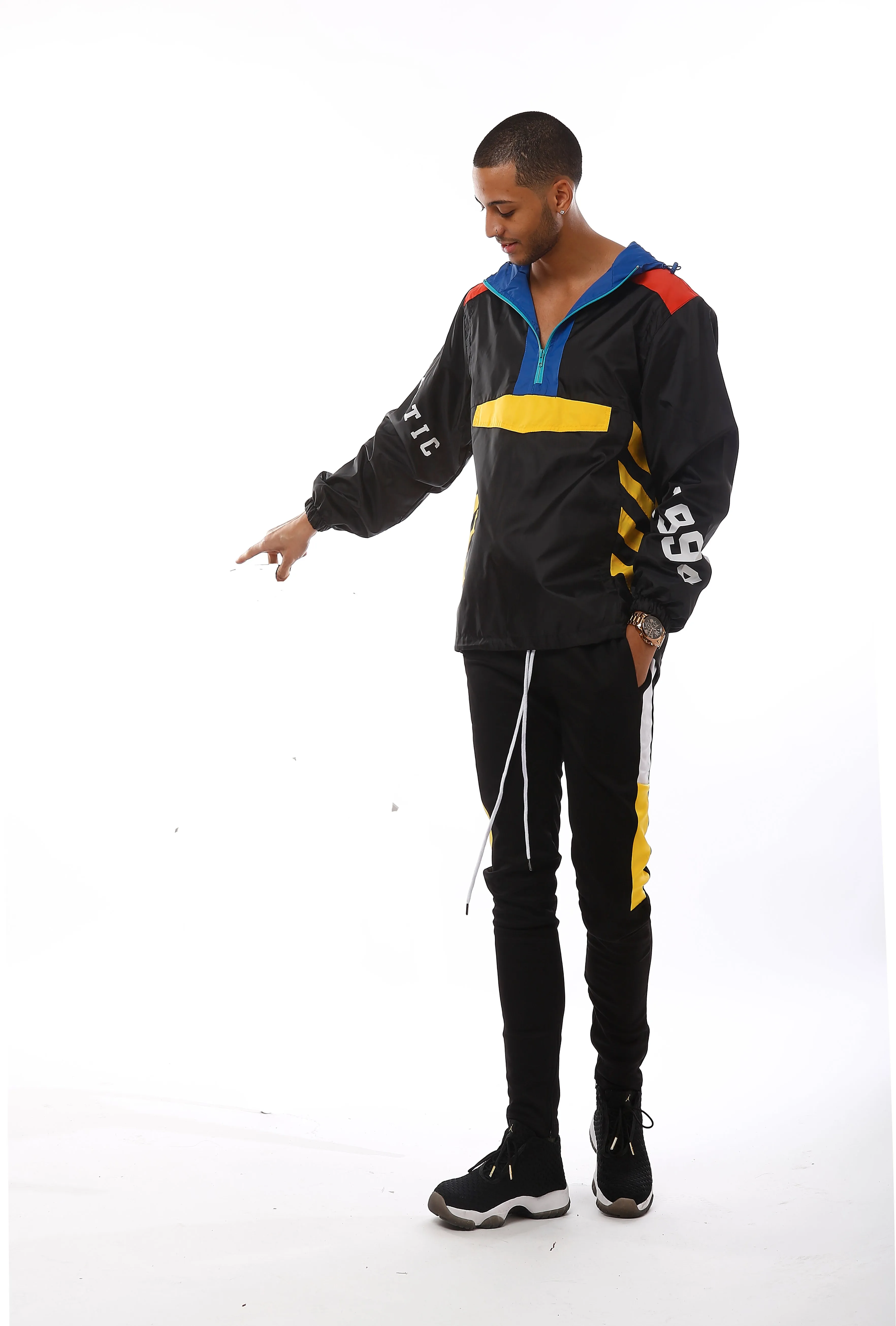 S51910-Color Block Windbreaker JACKET