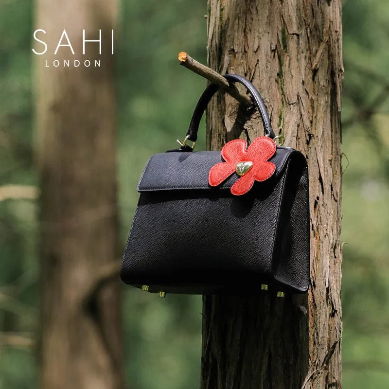 Sahi Little Flower Lily Crossbody Leather Satchel Bag