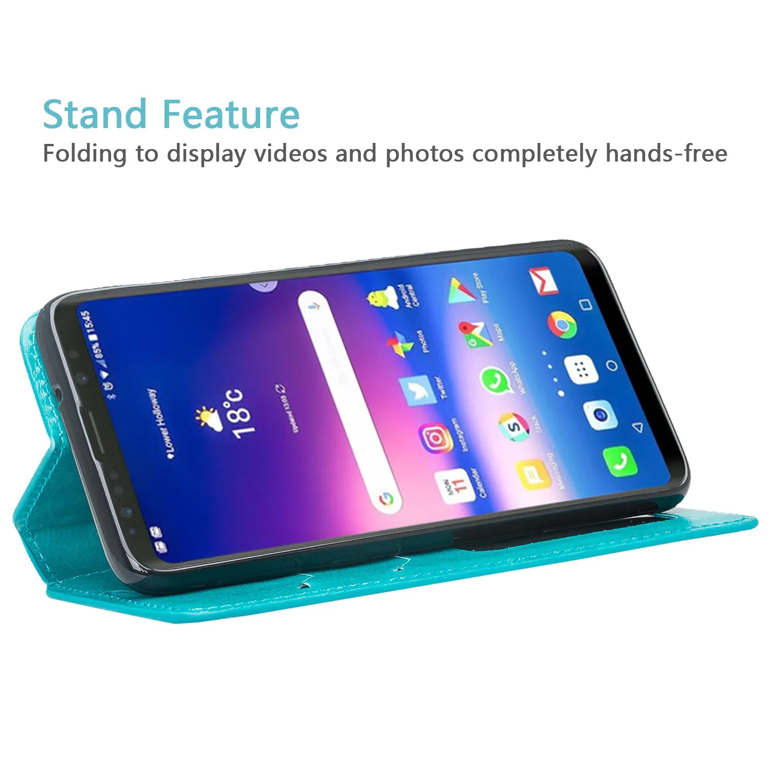 Samsung Galaxy S10e Case, Pu Leather Wallet Case [Kickstand] with ID & Credit Card Slots for Galaxy S10e - Teal